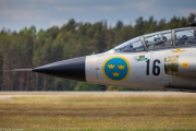 Flygdag på F 17 Kallinge. SAAB 35 Draken.